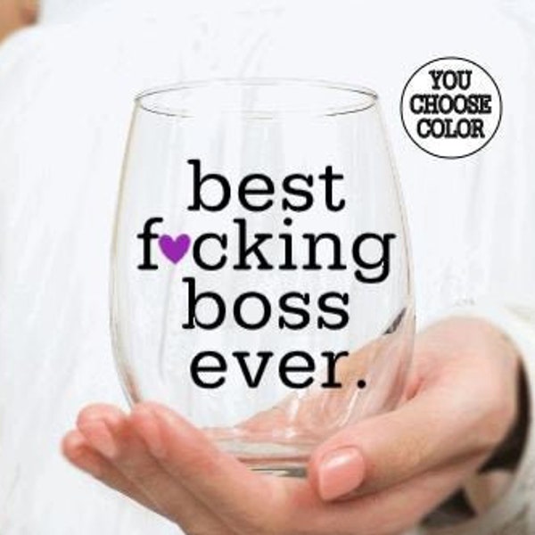 Gift for Boss, Boss's Day Gift, Bosses Day Gifts, Birthday gift for boss, Christmas Gift for Boss, Appreciation Gift for Boss, Wine Glass