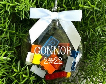 Personalized Christmas Ornament for Boy, Christmas Ornament for Kids, Boy Christmas Ornament, Kids Christmas Ornament, Building Blocks