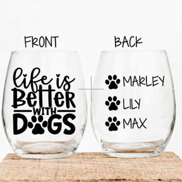 Dog Mom Wine Glass, Gift for Dog Mom, Dog Mom, Birthday Gift, Mothers Day, Dog Mom Gift, New Dog Mom Gift, Personalized Dog Mom Gift