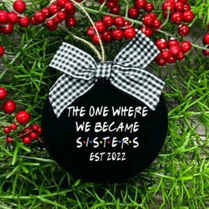 Sisters Christmas Ornament Personalized, Gift for Sister, Gift for Sister in Law, Sister Gifts, Christmas Gifts for Sister, Friends Fan gift