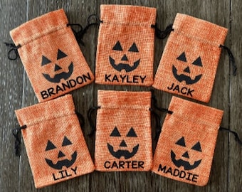 Halloween Treat Bags, Halloween Goodie Bags, Personalized Halloween Candy Bags, Halloween Party Favor Bags, Kids Halloween Party Favors