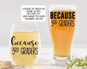 3rd Grade Teacher Gift, Personalized Gift for Third Grade Teacher, Funny Teacher Gifts, Christmas Gift for Teacher, Personalized Gifts