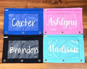 Pencil Case for Kids Personalized, Pencil Pouch for kids, Pencil Bag, Pencil Case for Kids, Binder Pouch with Name, Pencil Holder for Teen