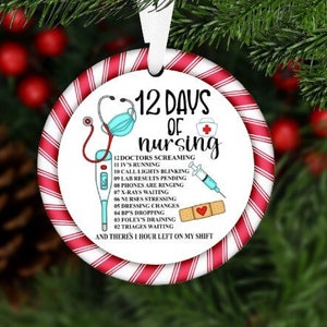 Nurse Ornament Christmas, Nurse Christmas Gift, Funny Nurse Gift, Christmas Gift for Nurse, Christmas Ornaments, Nurse Gifts for Coworkers