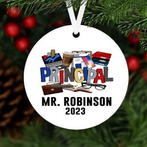 Principal Gift, Christmas Ornament, Principal Gift for Man, Principal Gift for Woman, Principal Gift Appreciation, Gift for Principal