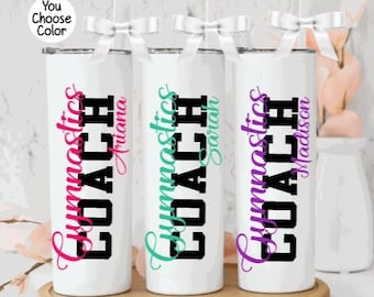 Gymnastics Coach Tumbler, Gymnastics Coach Gift, Gift for Gymnastics Coach, Personalized Gymnastics Coach Insulated Tumbler