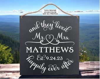 Wedding Gifts for the Couple Unique, Mr and Mrs Wooden Wedding Sign, Personalized Wedding Sign, Mr and Mrs Gifts, Last Name Established Date