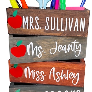 Back to School Teacher Gifts, Teacher Desk Decor, Teacher Appreciation Gifts, Teacher Desk Organizer, Teacher Desk Decor Apple, Teacher Gift image 4