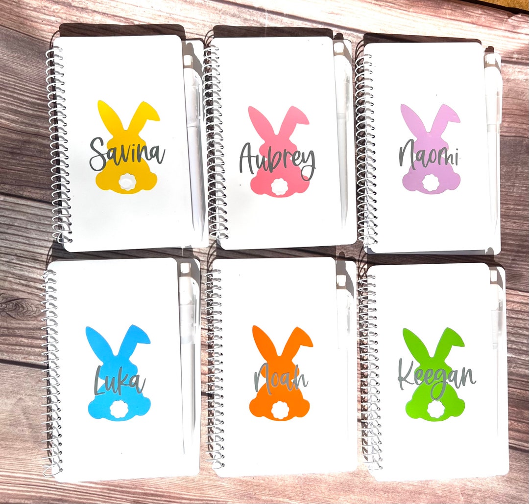 Easter Basket Stuffers for Kids, Personalized Easter Bunny Notebook