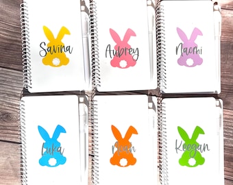 Easter Basket Stuffers for Kids, Personalized Easter Bunny Notebook, Easter Gifts for Kids, Easter Party Favors for Kids, Easter Gifts