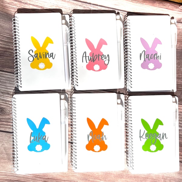 Paniers de Pâques pour enfants, cahier personnalisé lapin de Pâques, cadeaux de Pâques pour enfants, cadeaux de Pâques pour enfants, cadeaux de Pâques