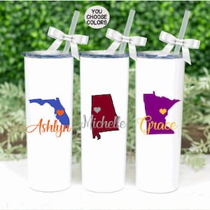 Personalized Football Tailgate Stainless Steel Tumbler Cup, Personalized State University Cup, Sports Fan, College Graduation Gift