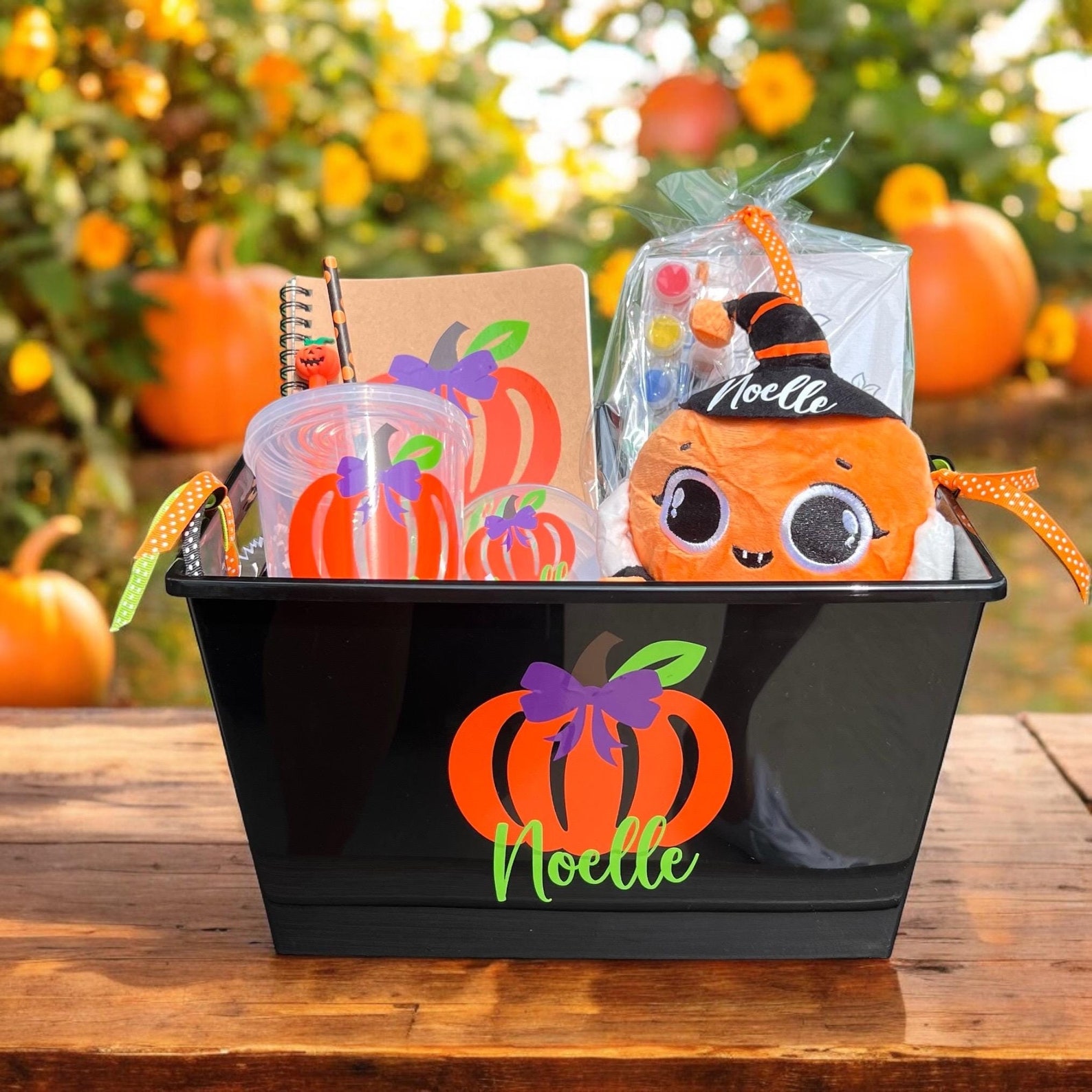 Personalized Halloween Basket for Kids, Kids Halloween Gifts, Kids Boo ...