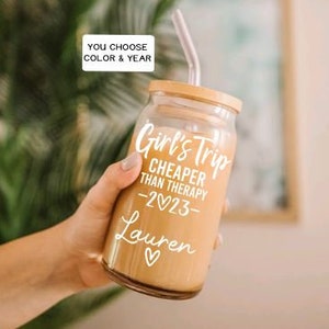 Girls Trip Cheaper Than Therapy Iced Coffee Cup, Girls Trip Gifts, Iced ...