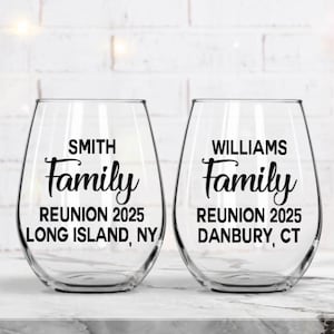 Personalized Family Reunion Gift, Family Reunion Favors, Family Reunion Gifts, Family Reunion Glasses, Summer Family Reunion, Custom Reunion