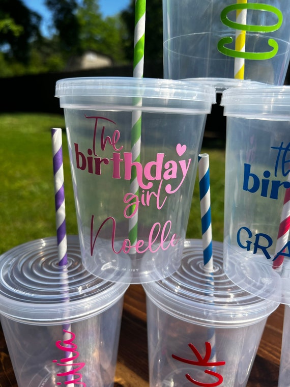 Personalized Kids Cups, Party Favor, Personalized Cups, Kids Reusable Cups,  Personalized Cups With Straws, Personalized Easter Gift 