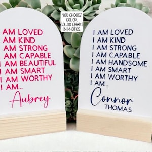 Affirmation Sign for Kids, Kids Affirmations, Kids Affirmations Sign, Personalized Affirmations Sign, Nursery Name Sign, Nursery Decor