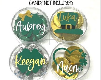Kids Party Favors, St Patricks Day Party Favors for Kids, Saint Patricks Day Treat Containers for Kids, Personalized Candy Containers