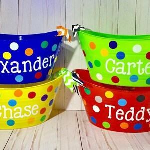 Personalized Easter Bucket, Personalized Easter Basket, Easter Basket for Girls, Easter Basket for Boys, Kids Easter Basket, Baby Easter image 3