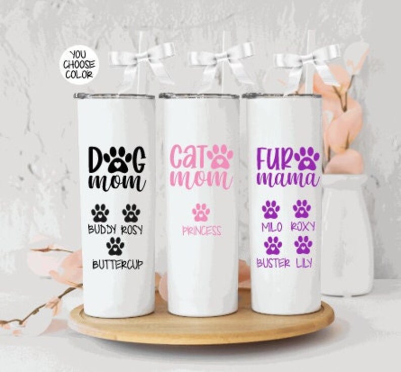 Dog Mom Gift, Mother S Day Tumbler, Cat Mom Gifts, Fur Mama Tumbler, Gift For Pet Owner, Dog Lover Gift, Dog Mom Tumbler, Cat Mom Tumbler