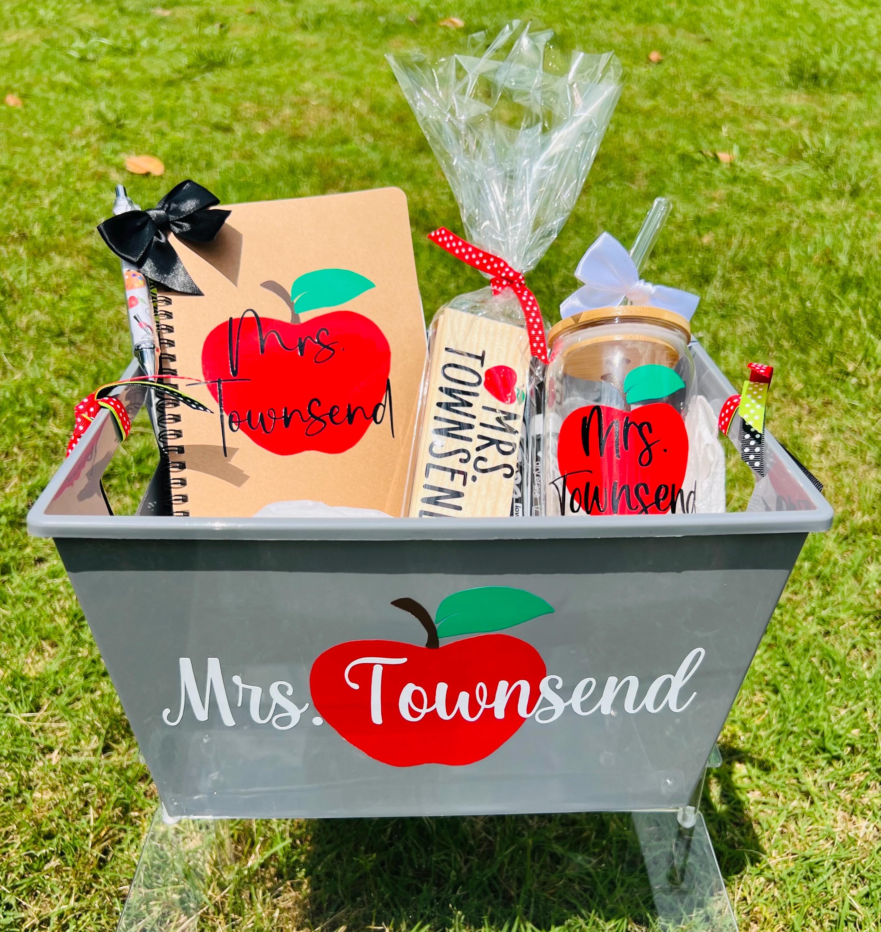 Back to School Teacher Gifts, Personalized Teacher Gift Basket, Teacher ...