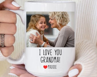 Personalized Photo Coffee Mug, Mothers Day Gift, Gift for Grandma, Grandma Photo Gift, Coffee Mug with Photo, Valentines Day Gift, Custom