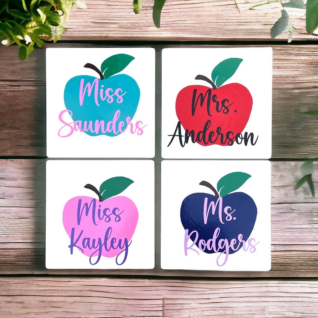 Teacher Coaster, Personalized Coasters for Teachers, Teacher Gifts ...