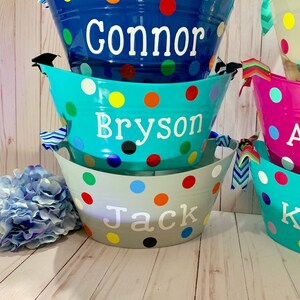 Personalized Easter Bucket, Personalized Easter Basket, Easter Basket for Girls, Easter Basket for Boys, Kids Easter Basket, Baby Easter image 5