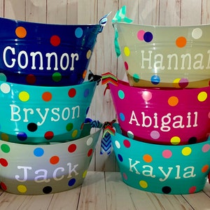 Personalized Easter Bucket, Personalized Easter Basket, Easter Basket for Girls, Easter Basket for Boys, Kids Easter Basket, Baby Easter image 1