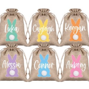 Easter Treat Bags, Easter Gift for Kids, Personalized Easter Treat Bags, Easter Basket Stuffers, Easter Bunny Gift Bags, Easter Favors