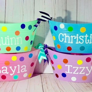 Personalized Easter Bucket, Personalized Easter Basket, Easter Basket for Girls, Easter Basket for Boys, Kids Easter Basket, Baby Easter image 2