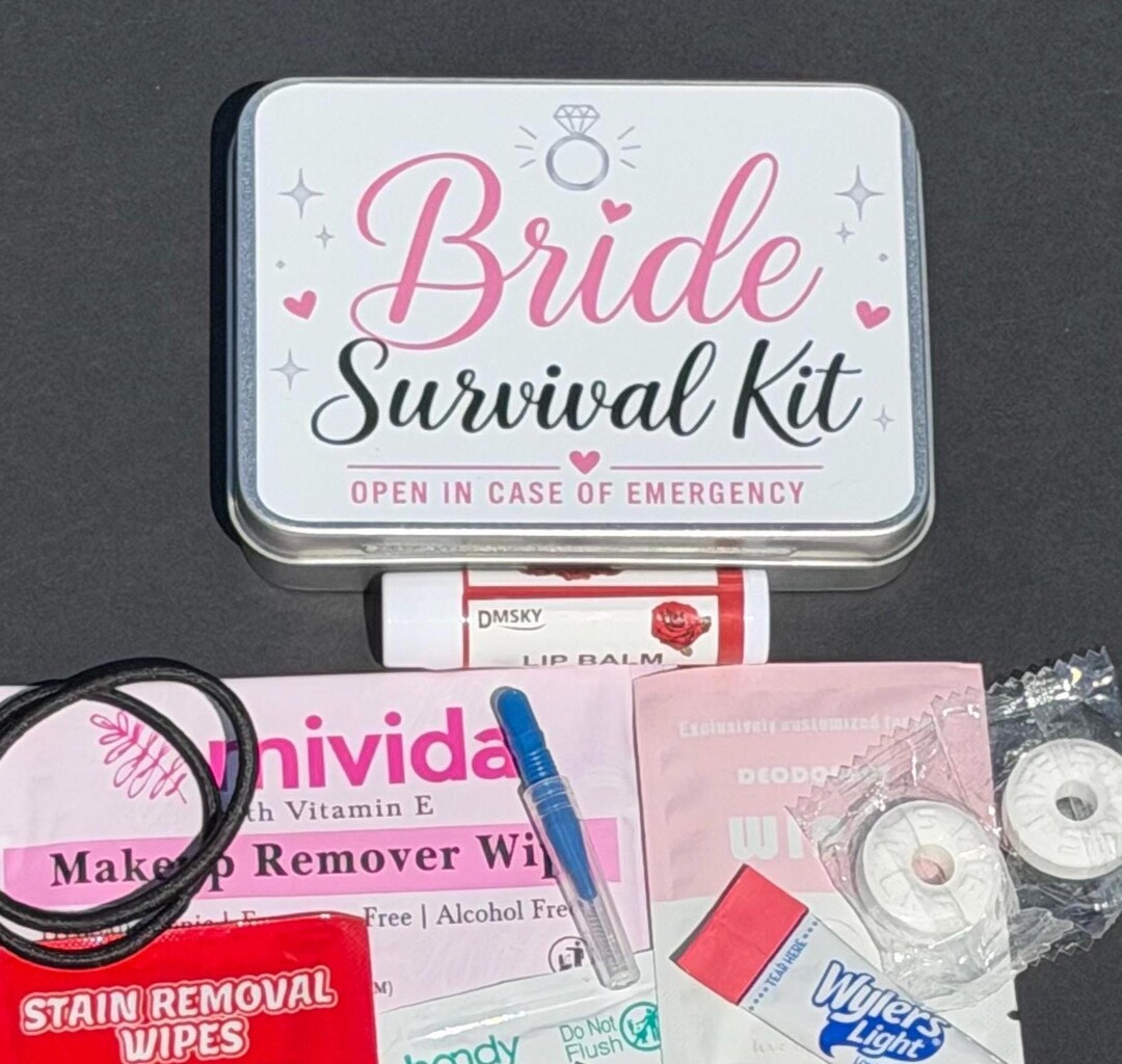 Bride Survival Kit, Bride Gifts, Gift for Bride, Bridal Emergency Kit ...