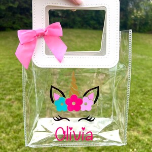 Personalized Gifts for Girls, Gift Bags Personalized, Girls Party Favor Bags, Rainbow Theme Unicorn Party Favors, Unicorn Gift for Girls image 2