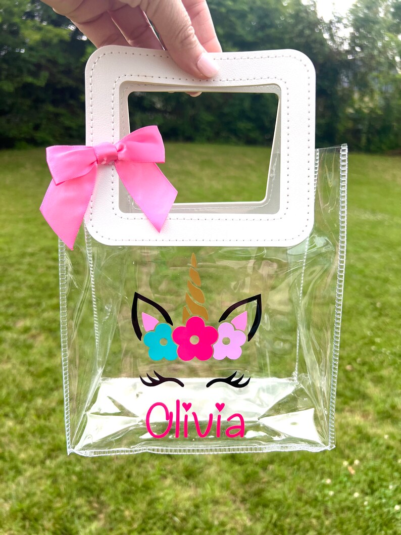 Personalized Gifts for Girls, Gift Bags Personalized, Girls Party Favor Bags, Rainbow Theme Unicorn Party Favors, Unicorn Gift for Girls image 2