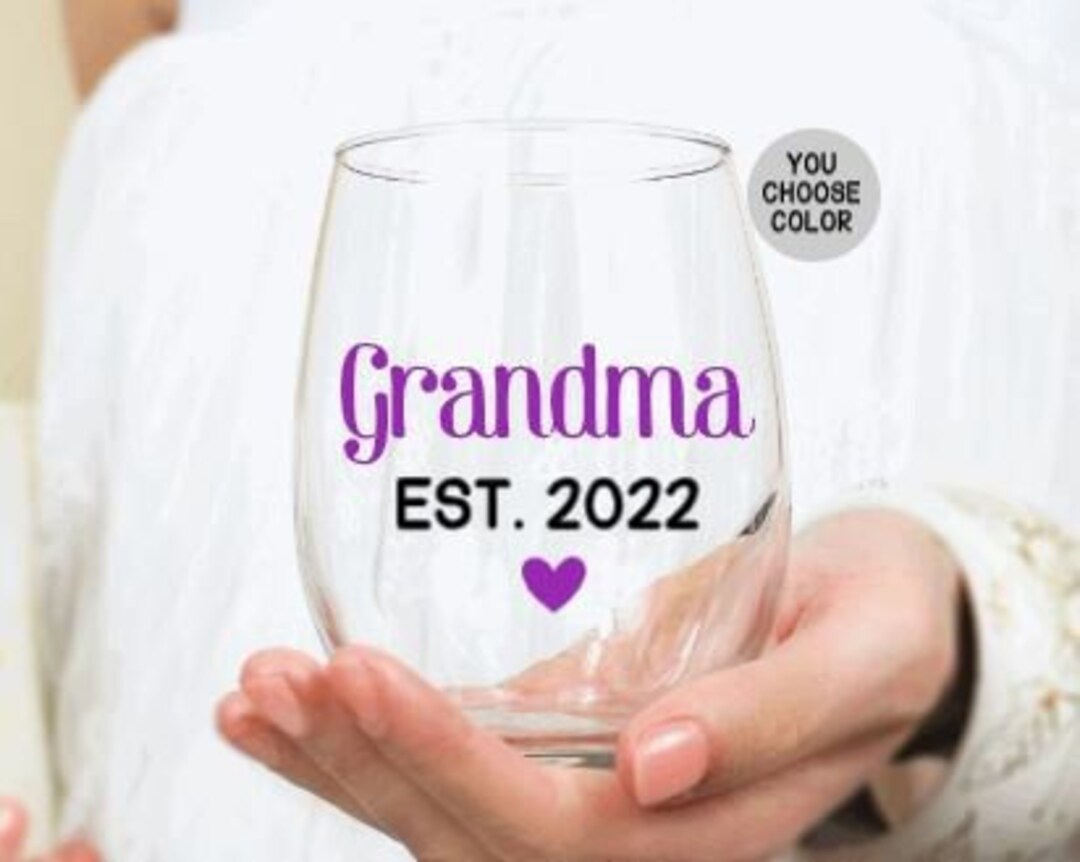Grandma Wine Glass Gift, Gift for Grandma, New Grandma Gift, Birthday
