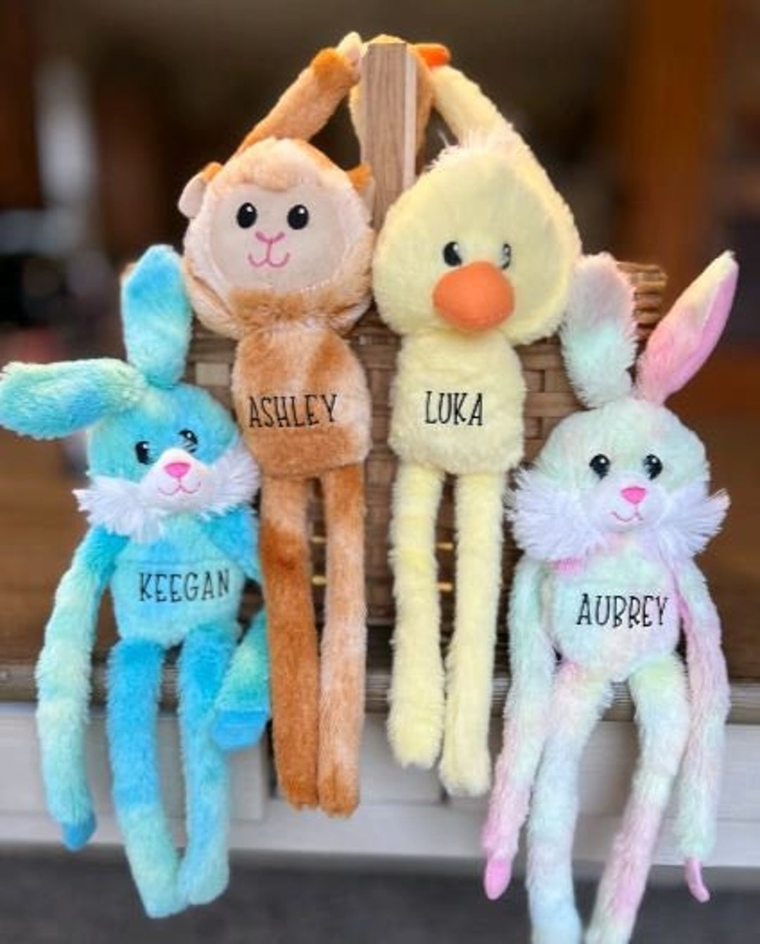 Personalized Easter Plush, Personalized Easter Bunny, Easter Basket