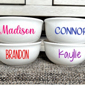 Cereal Bowl Personalized, Snack Bowl, Popcorn Bowl, Kids Birthday Party, Ice Cream Bowl, Gift for Kids, Custom Cereal Bowl, Kids Gift Ideas