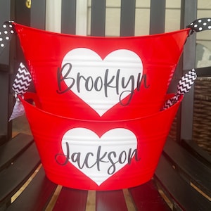 Valentines Day Gift Basket for Kids, Gift Basket for Him, Personalized Valentines Day Gift Basket for Toddler, Gift Basket for Men