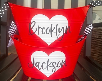 Valentines Day Gift Basket for Kids, Gift Basket for Him, Personalized Valentines Day Gift Basket for Toddler, Gift Basket for Men