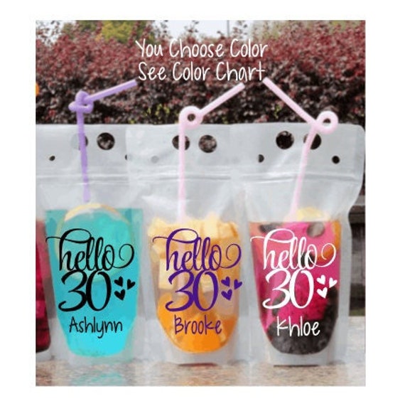 Adult Drink Pouches Personalized, Personalized Adult Beverage Pouch, Girls  Trip, Beach Drinking Glasses, Pool Party Favors, Booze Bags 