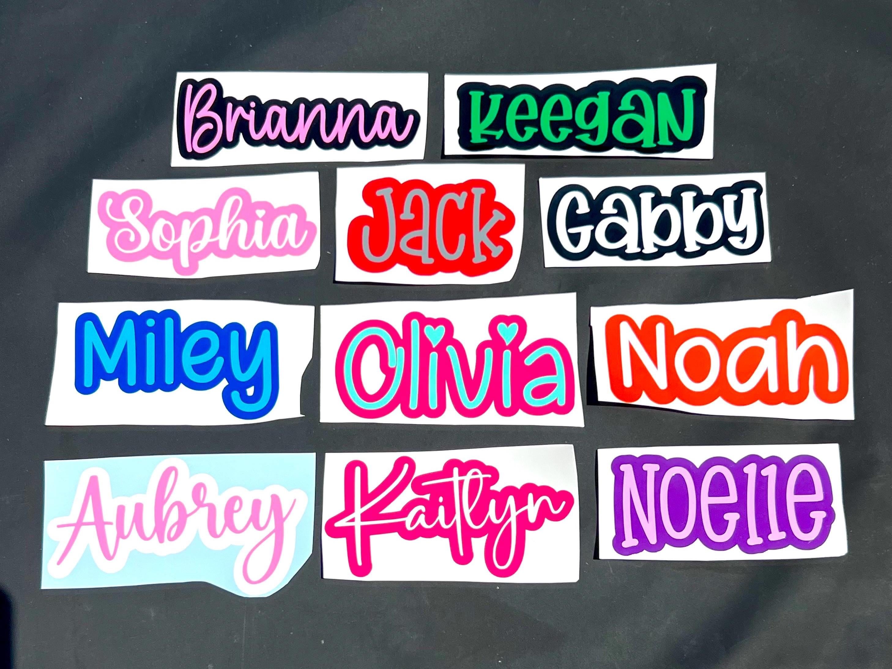 Layered Vinyl Decal, Name Decal for Tumbler, Name Sticker Decal, Bottle Decals, Laptop Name Decal, School Supplies Name Labels, Notebook