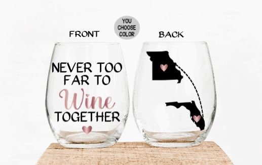 Bad Bananas Thelma and Louise - Gift for Best Friends - Set of Two 21 Oz  Stemless Wine Glasses - Friendship Bestie BFF Birthday Gifts for Best  Friends