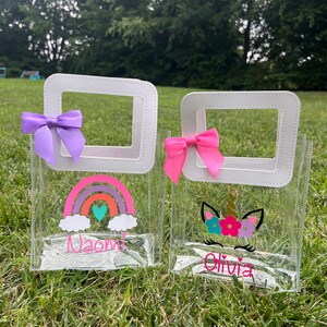 Personalized Gifts for Girls, Gift Bags Personalized, Girls Party Favor Bags, Rainbow Theme Unicorn Party Favors, Unicorn Gift for Girls image 8
