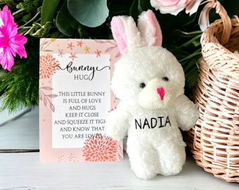 Easter Bunny Stuffed Animal, Easter Bunny Plush Keychain, Easter Gift for Kids, Kids Easter Gifts, Easter Basket Stuffers for Kids