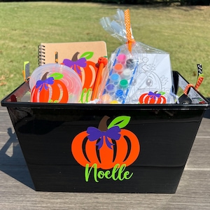 Personalized Halloween Basket for Kids, Kids Halloween Gifts, Kids Boo Basket, Boo Box, Boo Basket Stuffers, Halloween Gift Basket Basket & ALL ITEMS