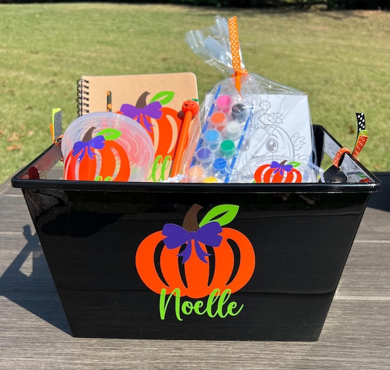 Personalized Halloween Basket for Kids, Kids Halloween Gifts, Kids Boo Basket, Boo Box, Boo Basket Stuffers, Halloween Gift Basket