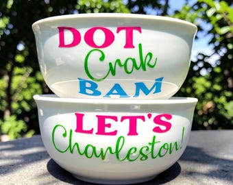 Mahjong Snack Bowls, Dot Crak Bam Bowl Set, Mahjong Party Bowls, Mahjong Gift for Women, Mahjong Game Night Decor