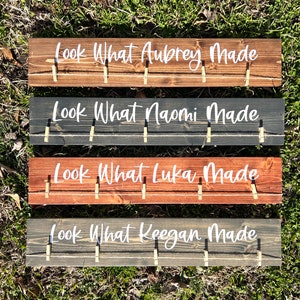 Look What I Made Sign, Kids Artwork Display, Kids Room Wall Art, Playroom Wall Decor, Look What We Made Sign, Kids Room Decor, Custom Sign
