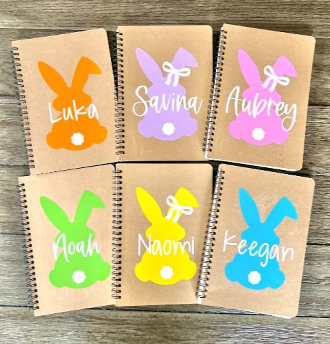 Easter Basket Stuffers for Kids, Personalized Easter Gifts for Kids, Easter Bunny Notebook