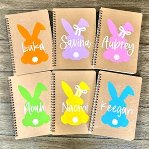 Easter Basket Stuffers for Kids, Personalized Easter Gifts for Kids, Easter Bunny Notebook Personalized, Easter Basket Stuffers for Girls